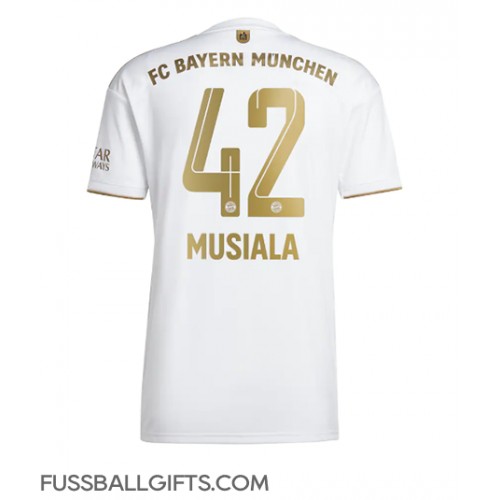 Bayern Munich Jamal Musiala #42 Fußballbekleidung Auswärtstrikot 2022-23 Kurzarm